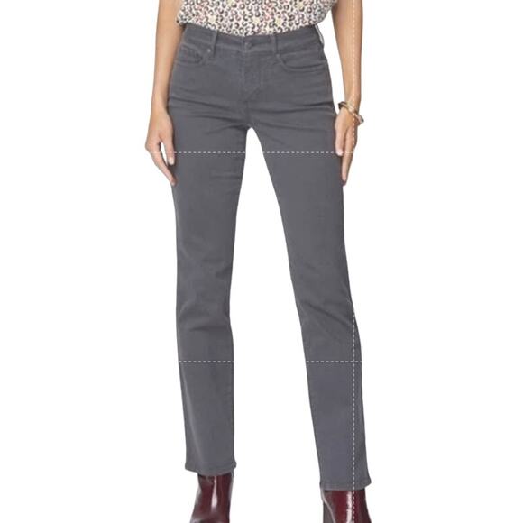 NYDJ Women's Jeans Marilyn Straight Leg Size 2 Vintage Pewter Gray NWT - Picture 1 of 6